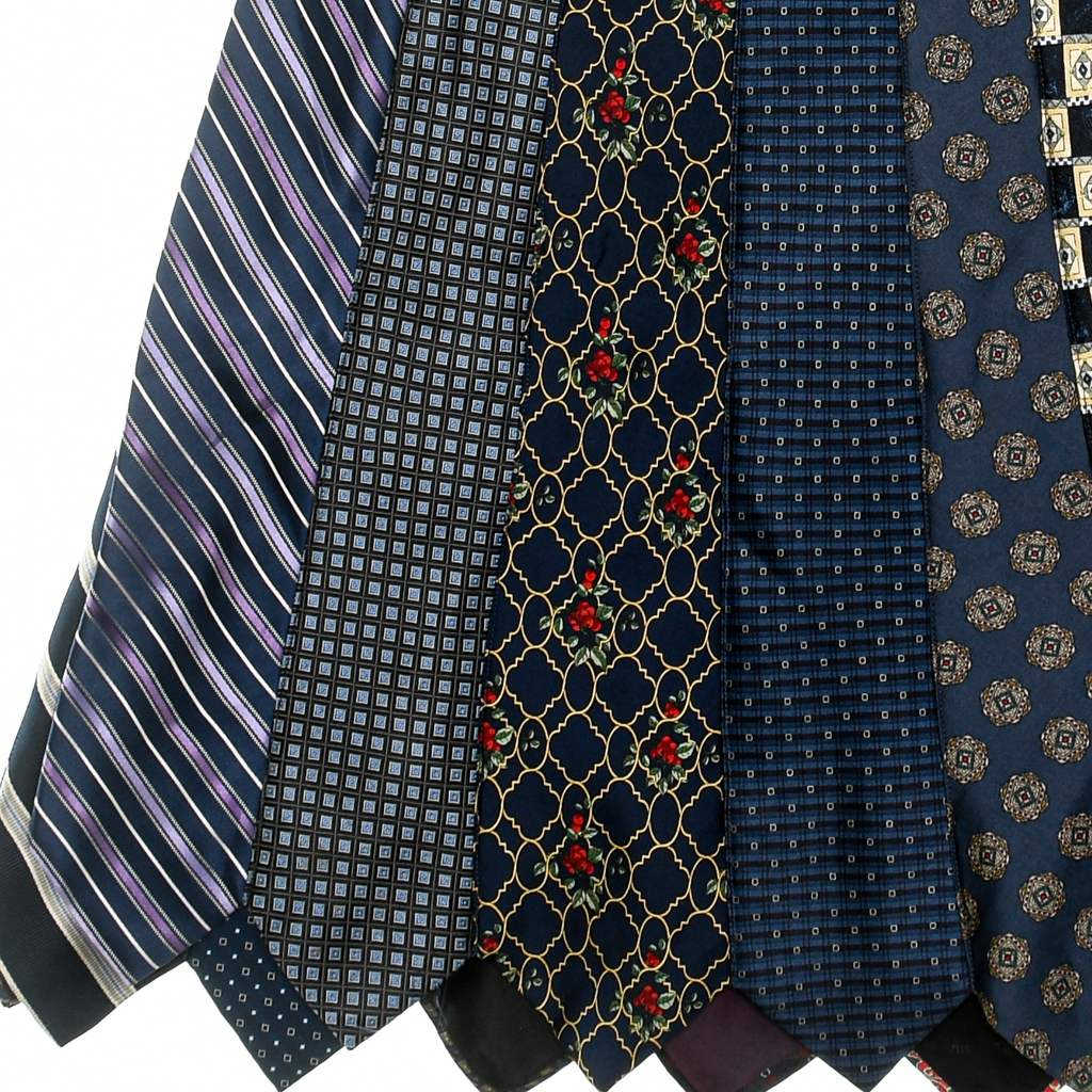 Mixed Blues Tie Skirt