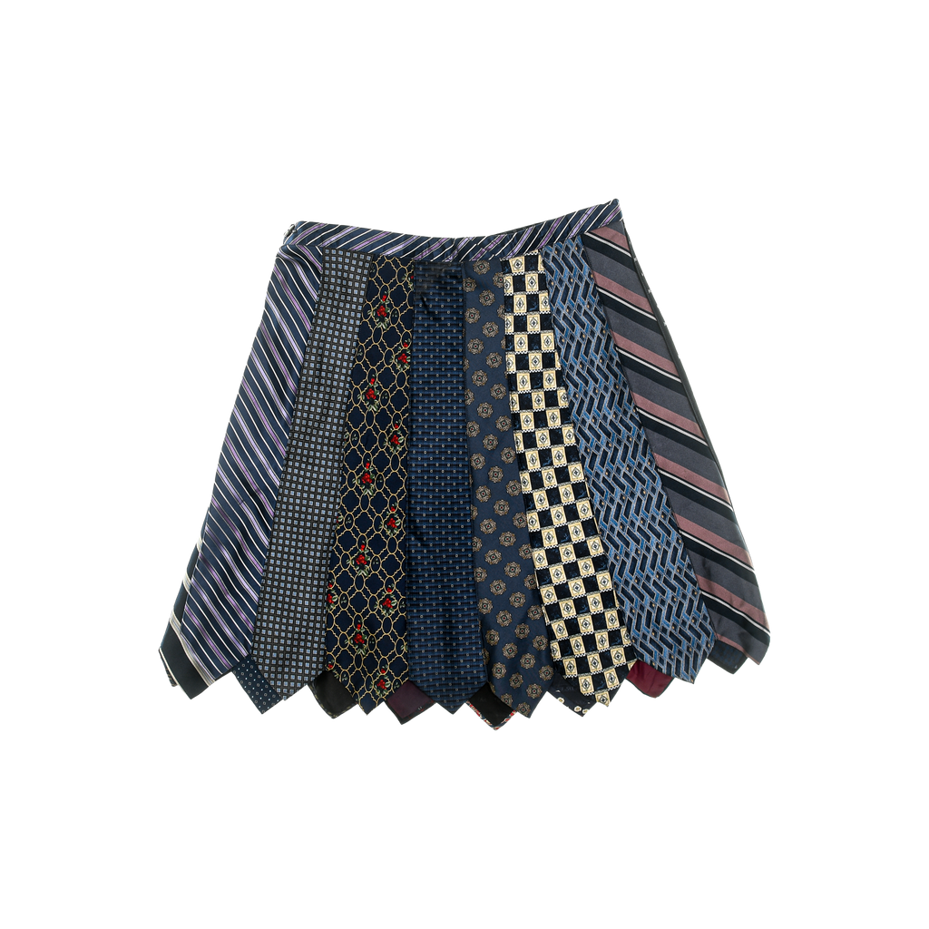Mixed Blues Tie Skirt
