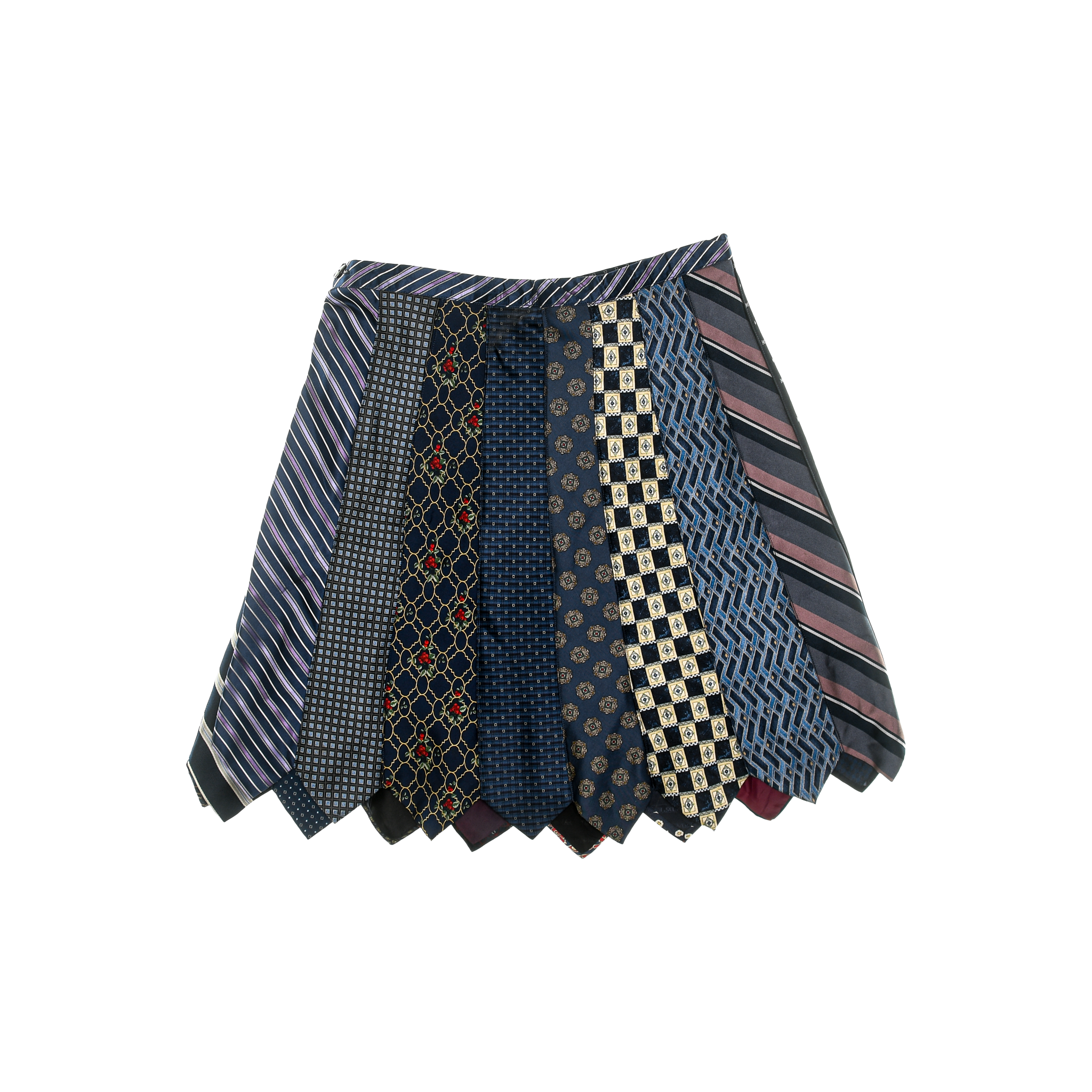 Mixed Blues Tie Skirt