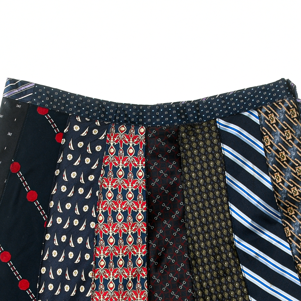 Mixed Blues Tie Skirt