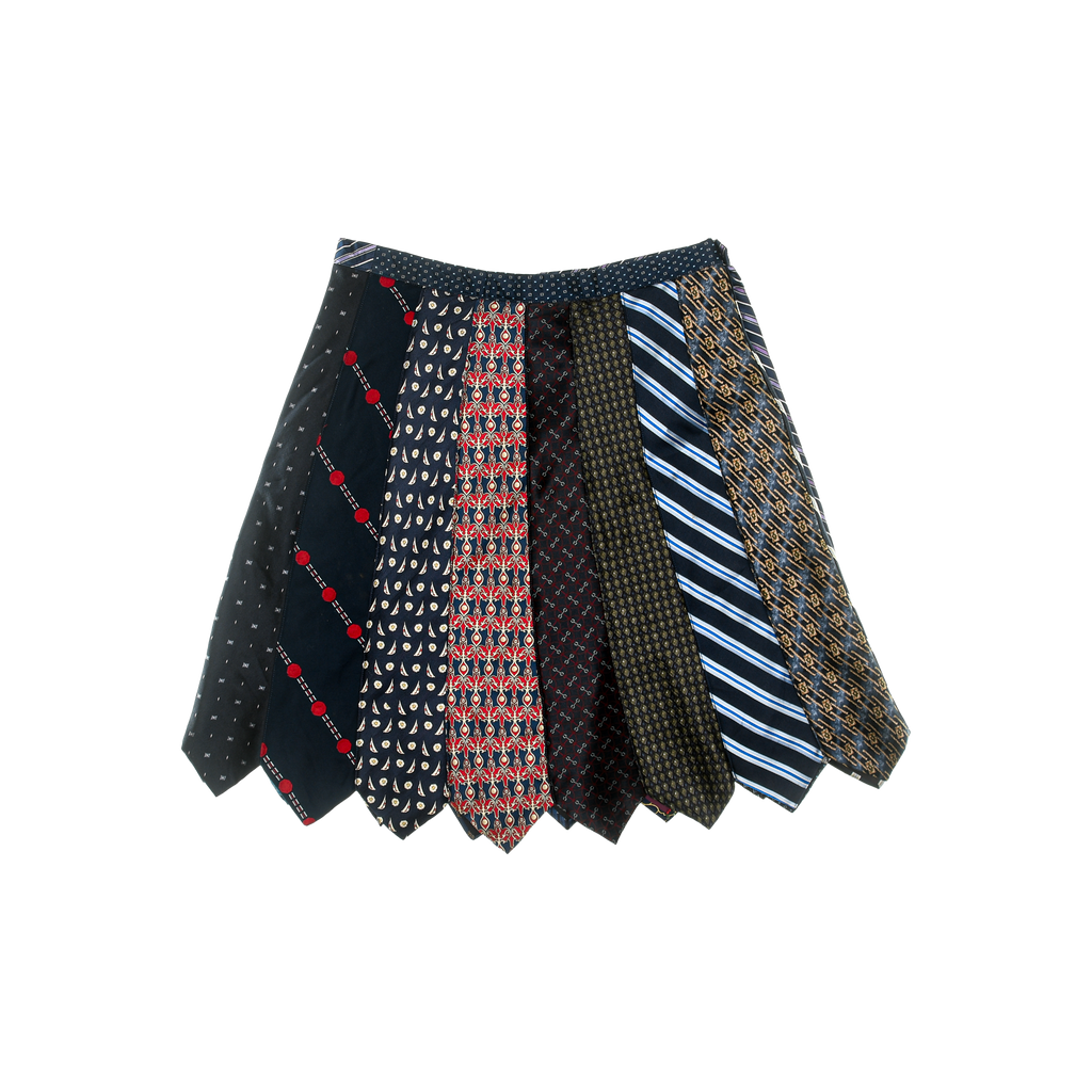 Mixed Blues Tie Skirt