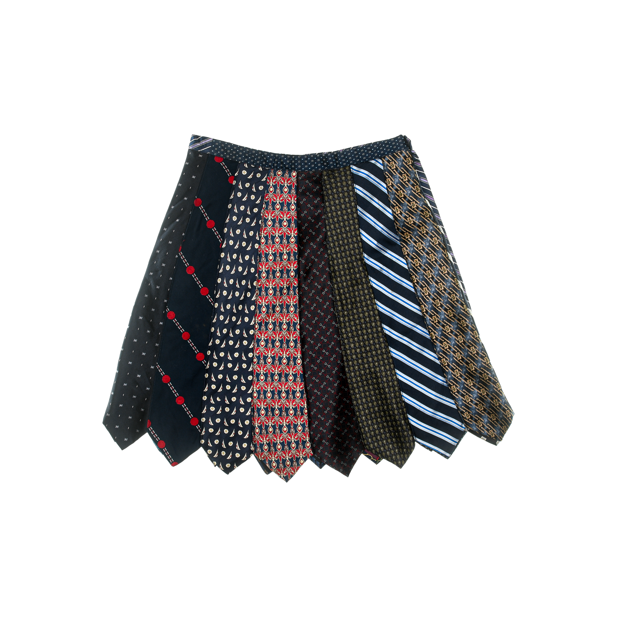 Mixed Blues Tie Skirt