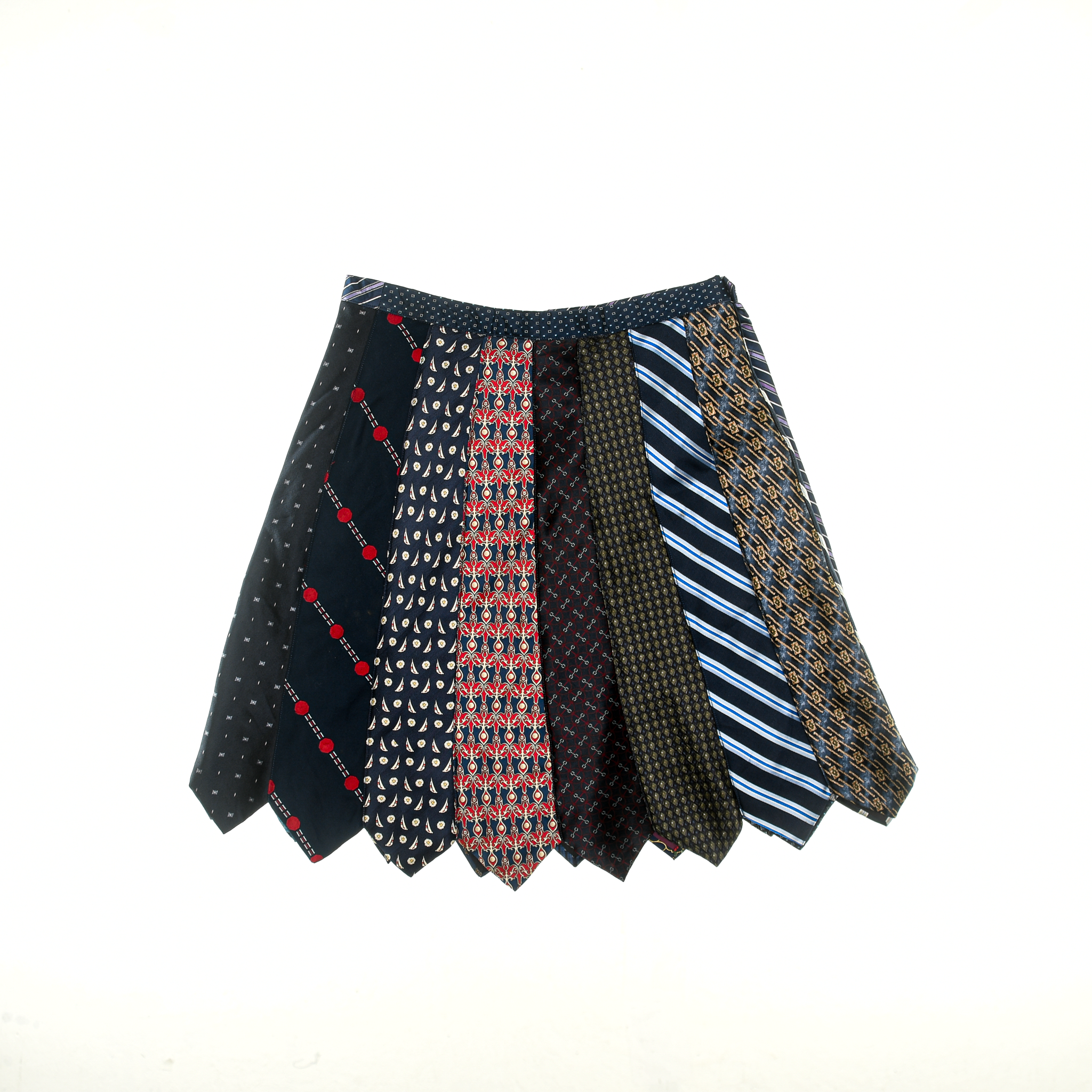 Mixed Blues Tie Skirt