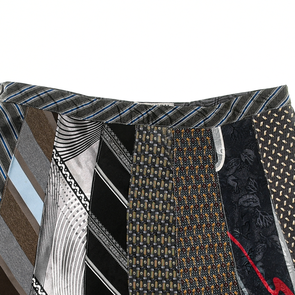 Black & Gray Tie Skirt