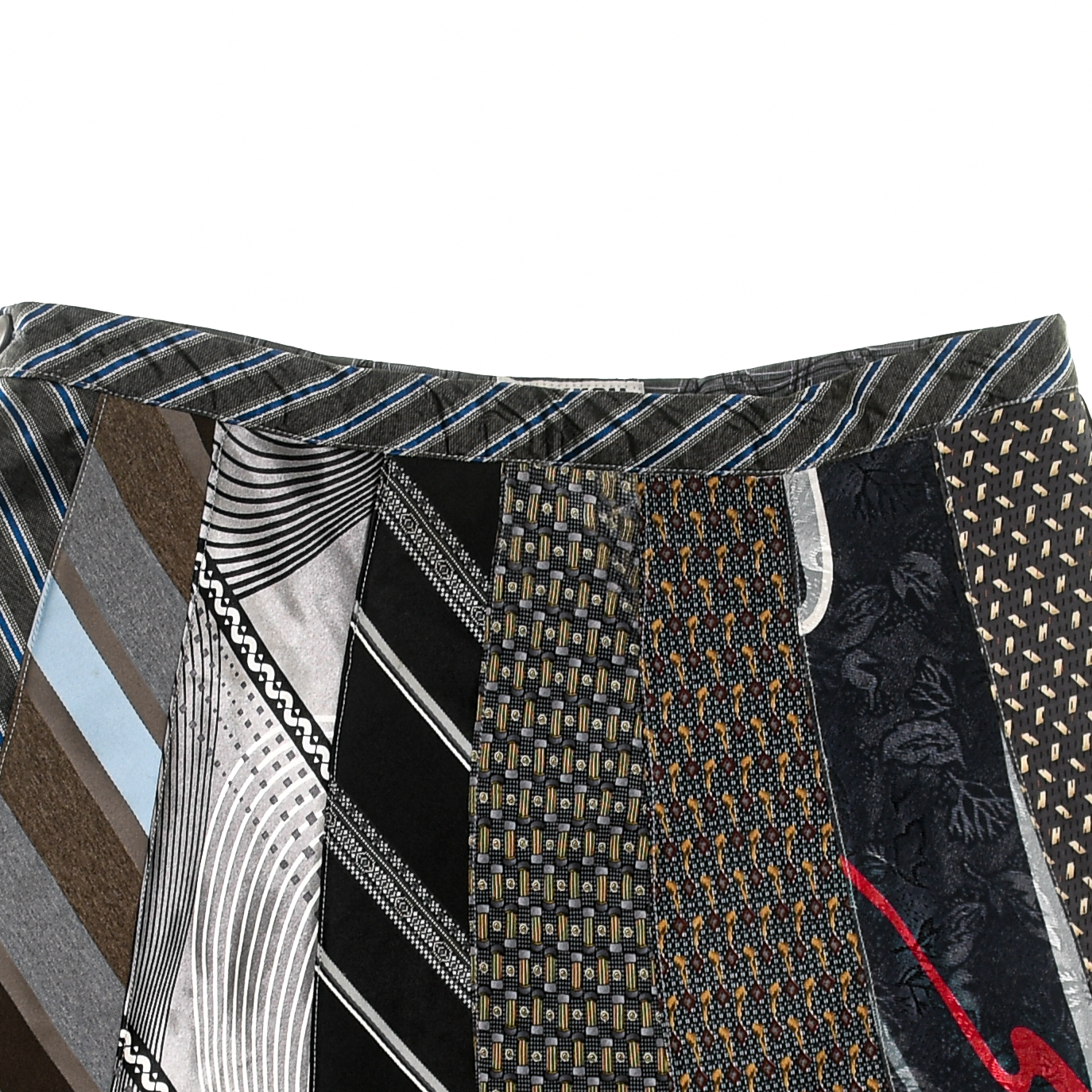 Black & Gray Tie Skirt