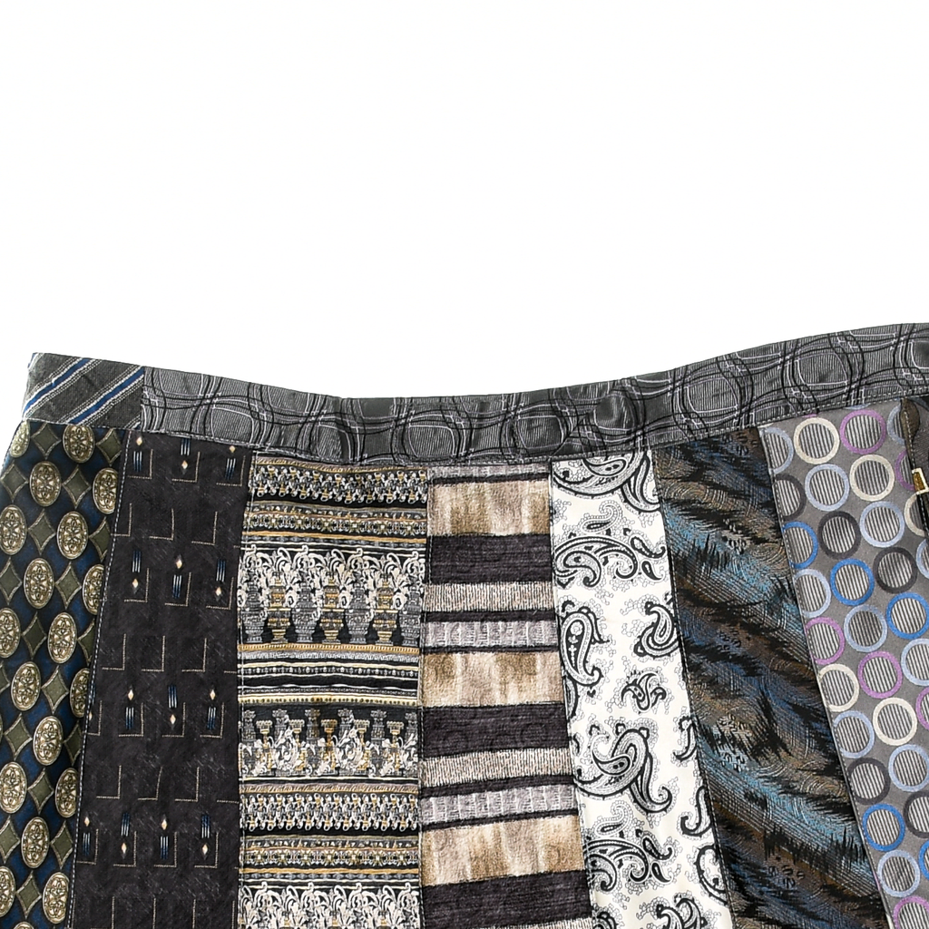 Black & Gray Tie Skirt