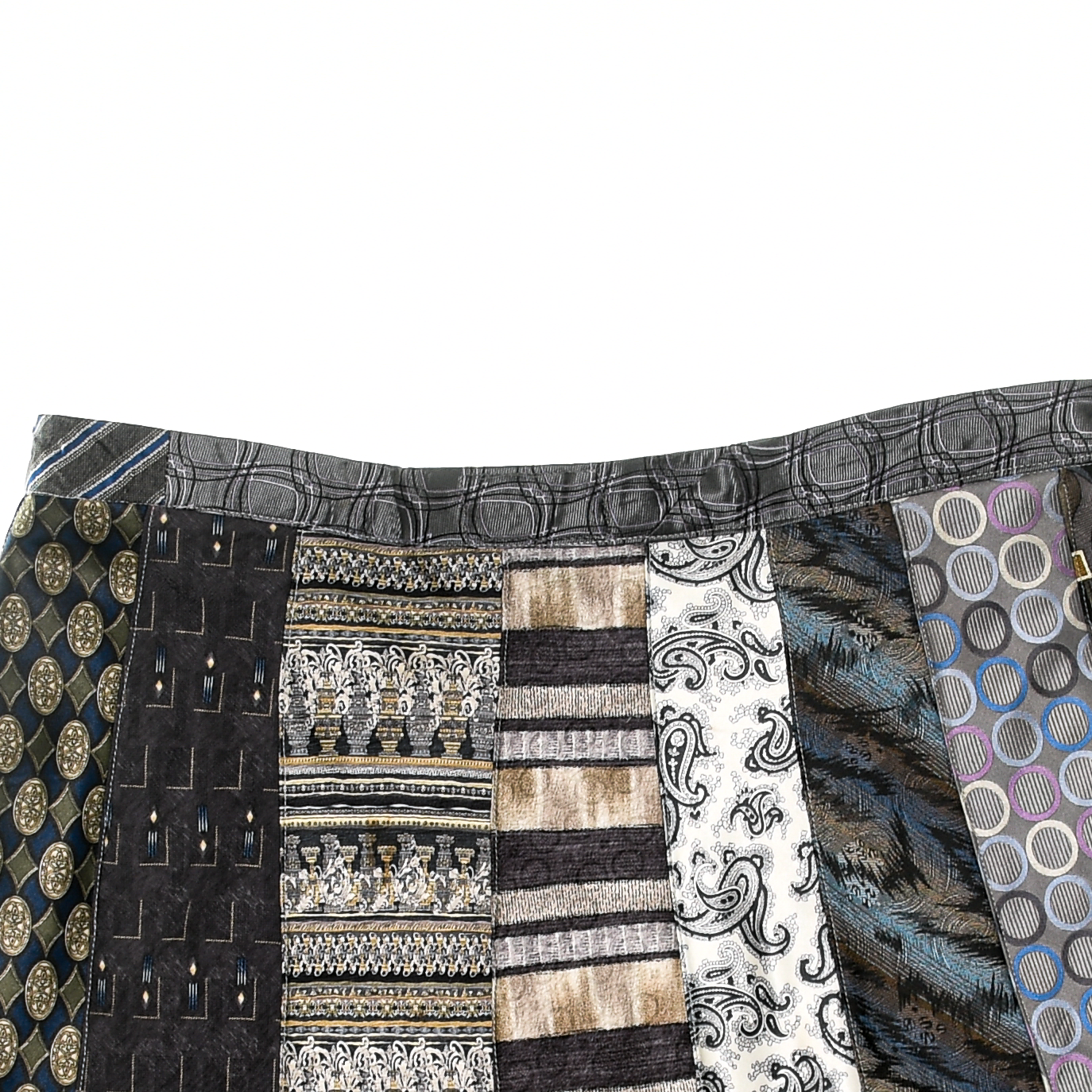 Black & Gray Tie Skirt