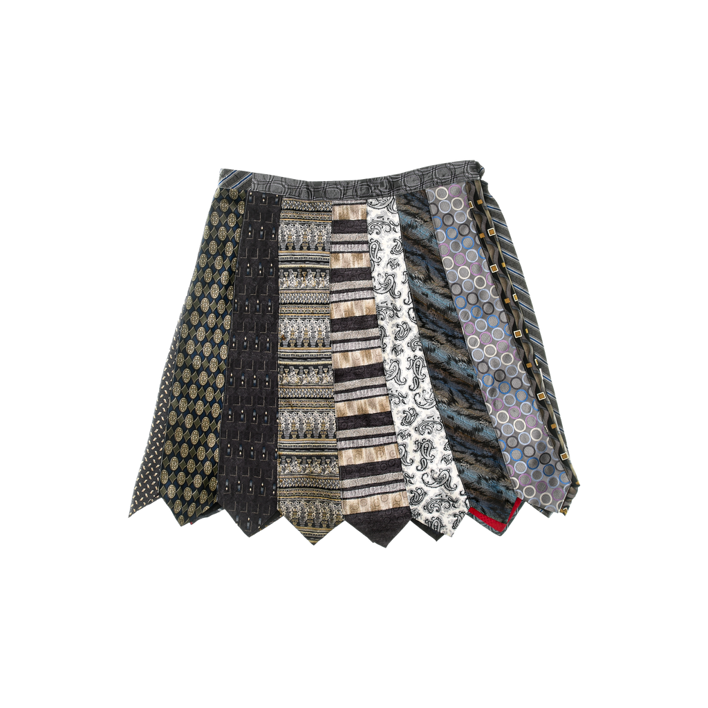 Black & Gray Tie Skirt