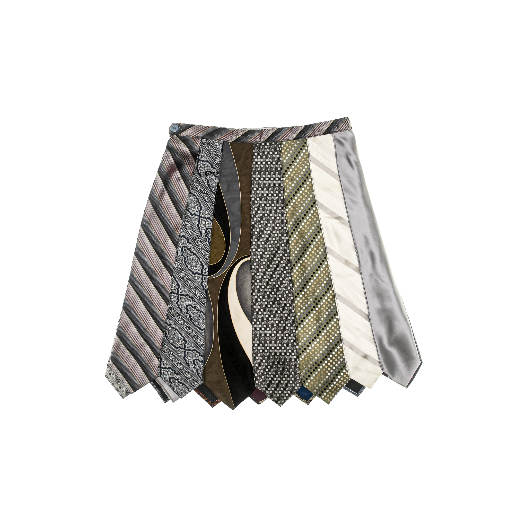 Mixed Grays Tie Skirt