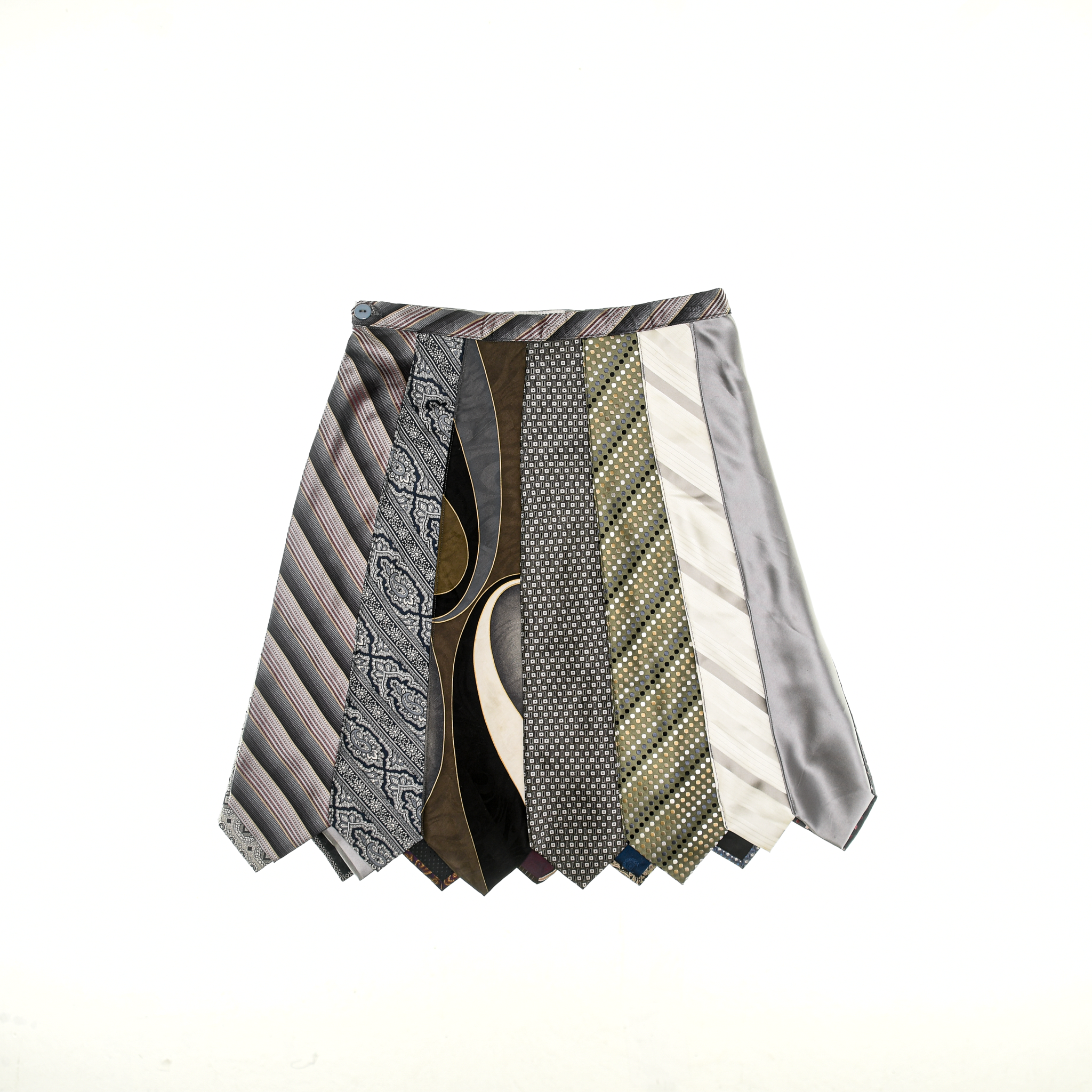 Mixed Grays Tie Skirt