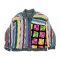 Granny Square Afghan Reversible Denim Jacket