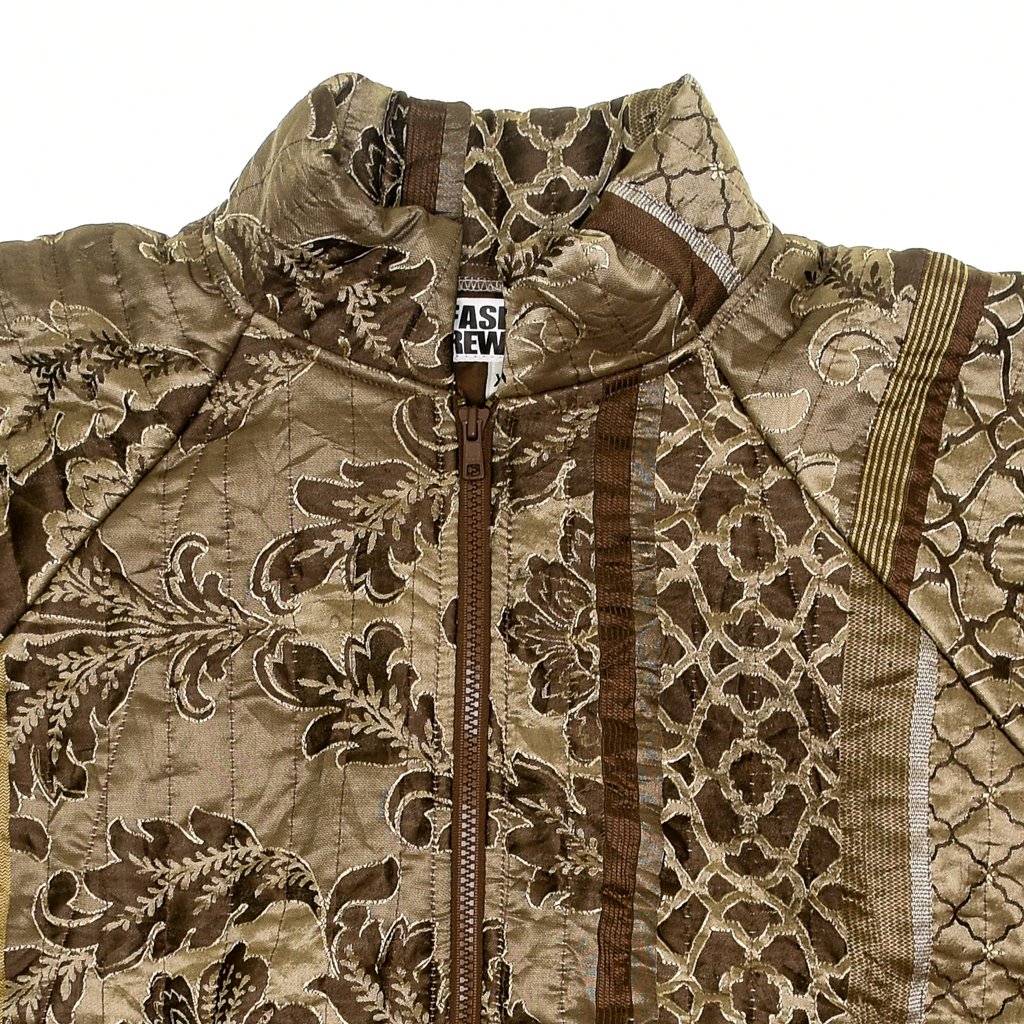 Brown Classic Quilt Bomber