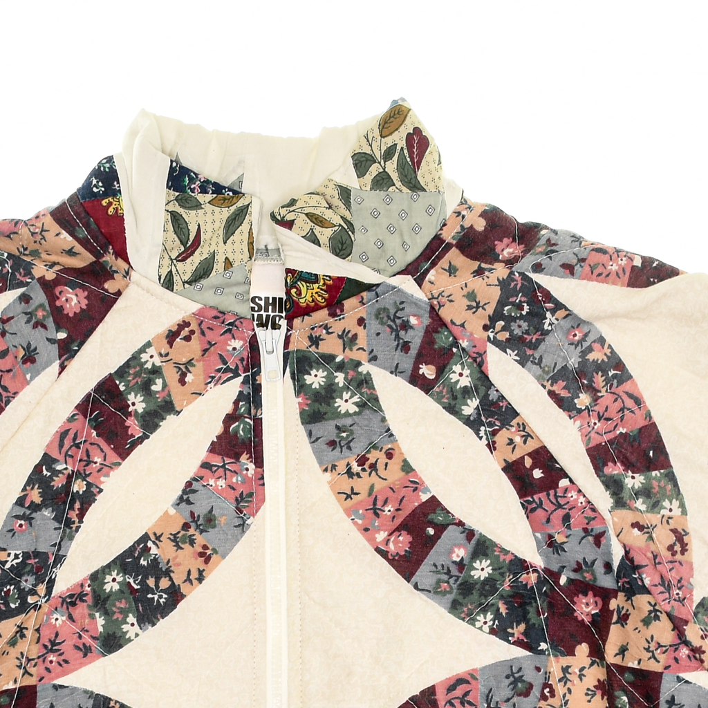 Burgundy & Green Floral Classic Quilt Bomber