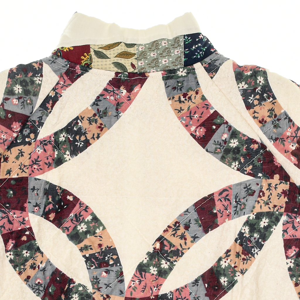 Burgundy & Green Floral Classic Quilt Bomber
