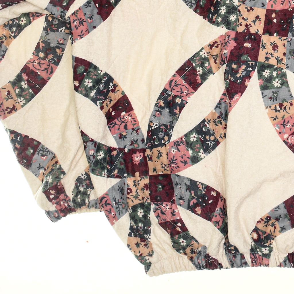 Burgundy & Green Floral Classic Quilt Bomber