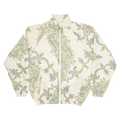 Cream & Green Floral Print Classic Quilt Bomber