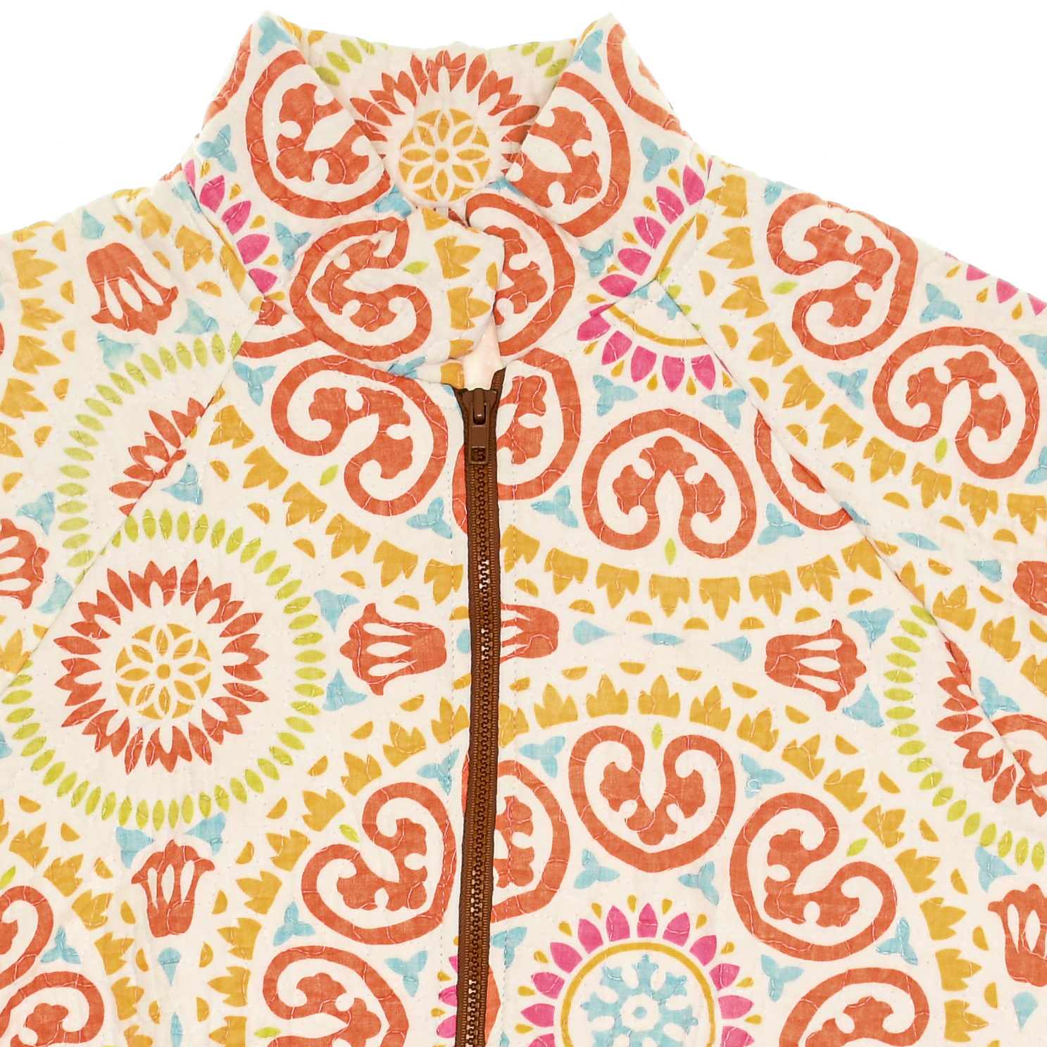 Coral Pink Mandolin Classic Quilt Bomber