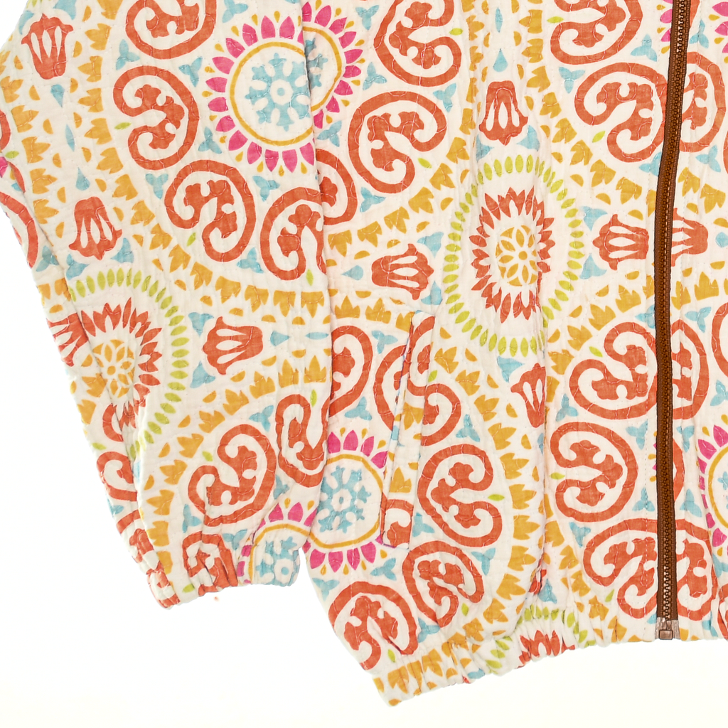 Coral Pink Mandolin Classic Quilt Bomber