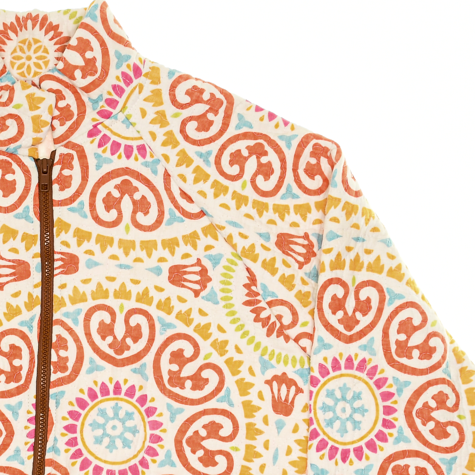 Coral Pink Mandolin Classic Quilt Bomber