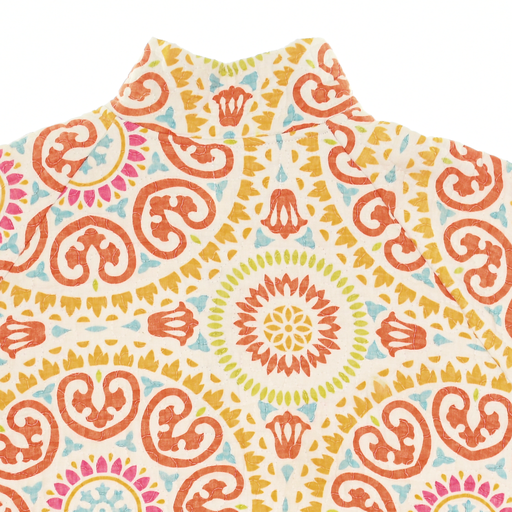 Coral Pink Mandolin Classic Quilt Bomber