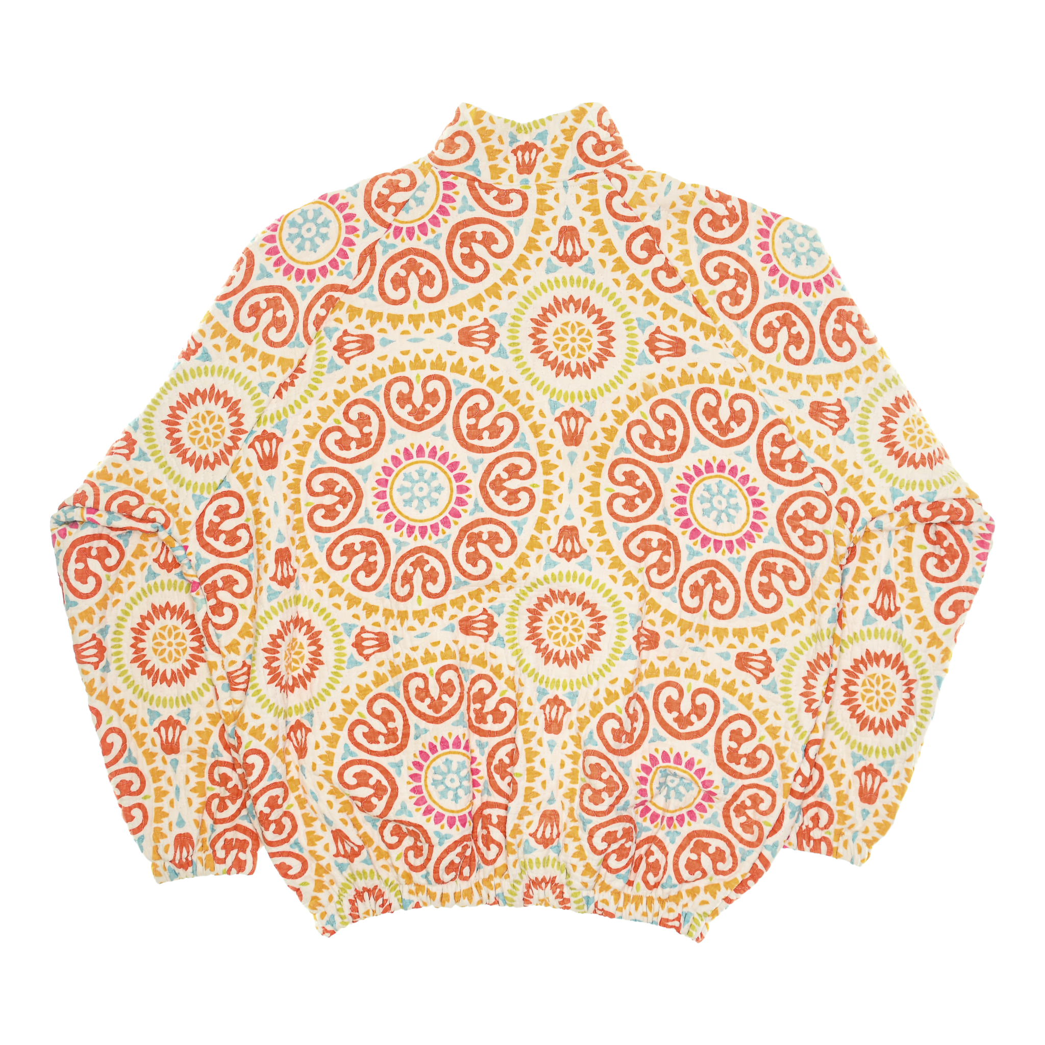 Coral Pink Mandolin Classic Quilt Bomber