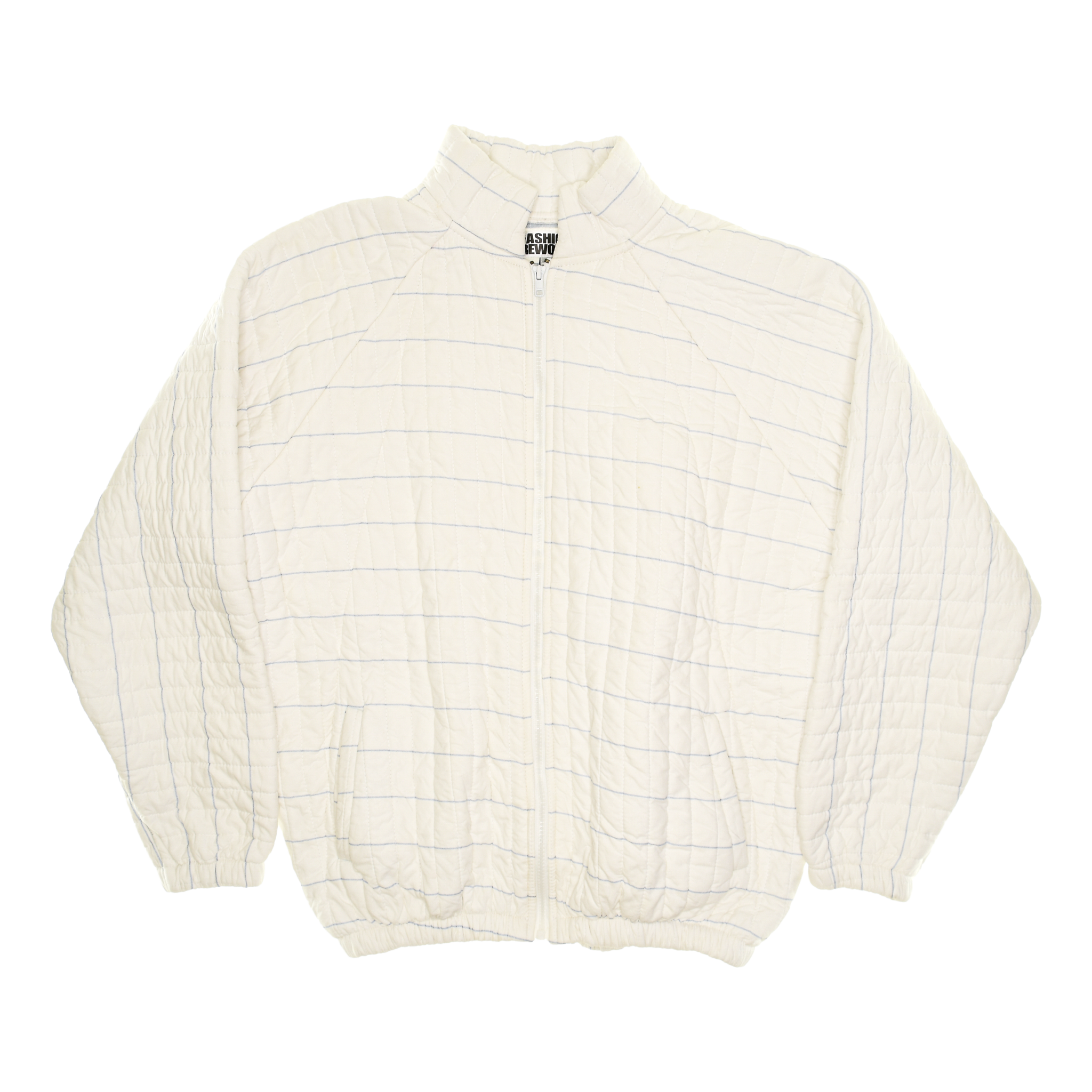 White & Gray Minimalist Classic Quilt Bomber