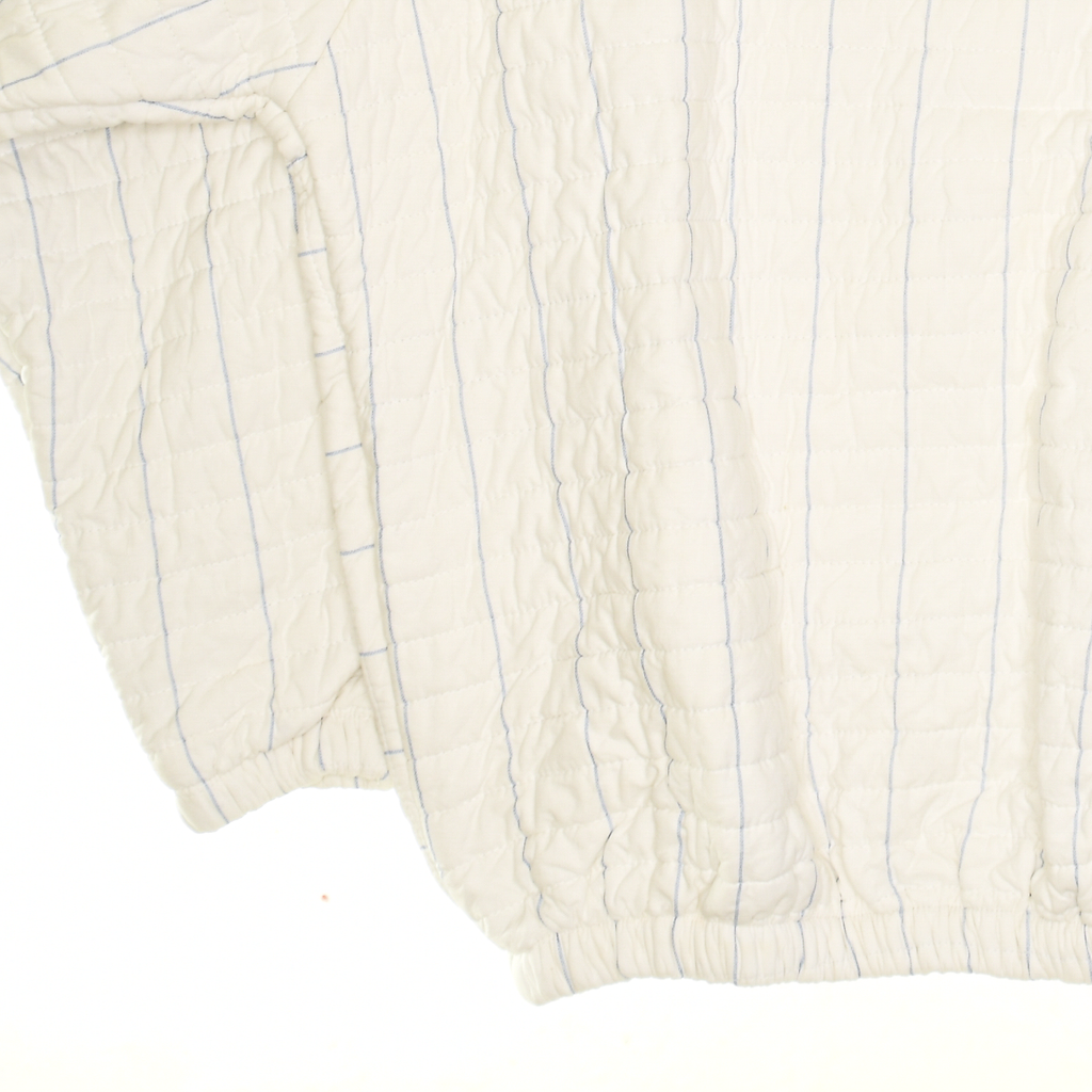 White & Gray Minimalist Classic Quilt Bomber