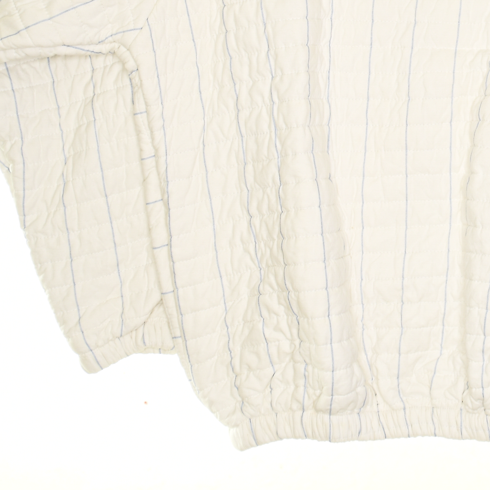 White & Gray Minimalist Classic Quilt Bomber