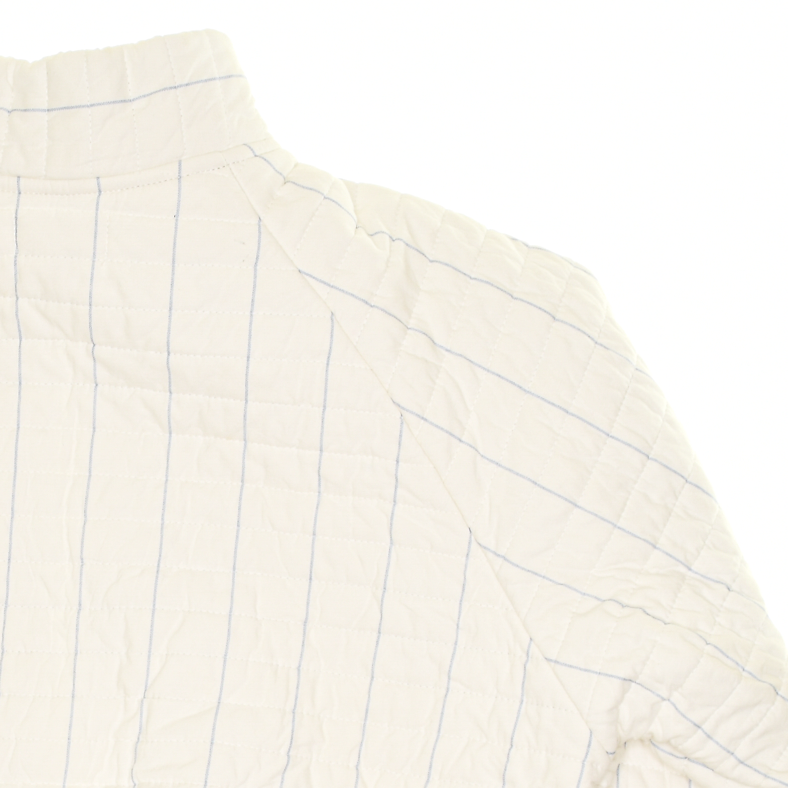 White & Gray Minimalist Classic Quilt Bomber