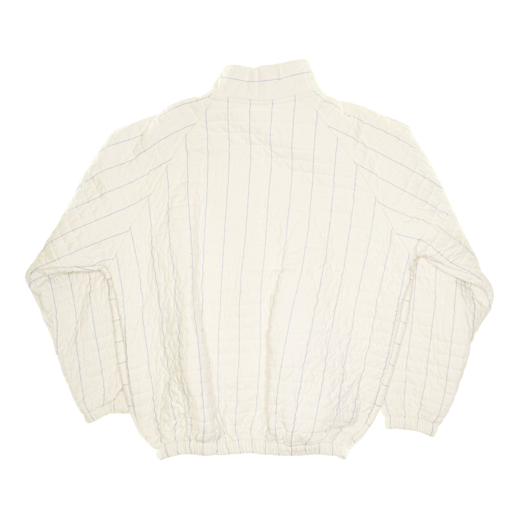White & Gray Minimalist Classic Quilt Bomber