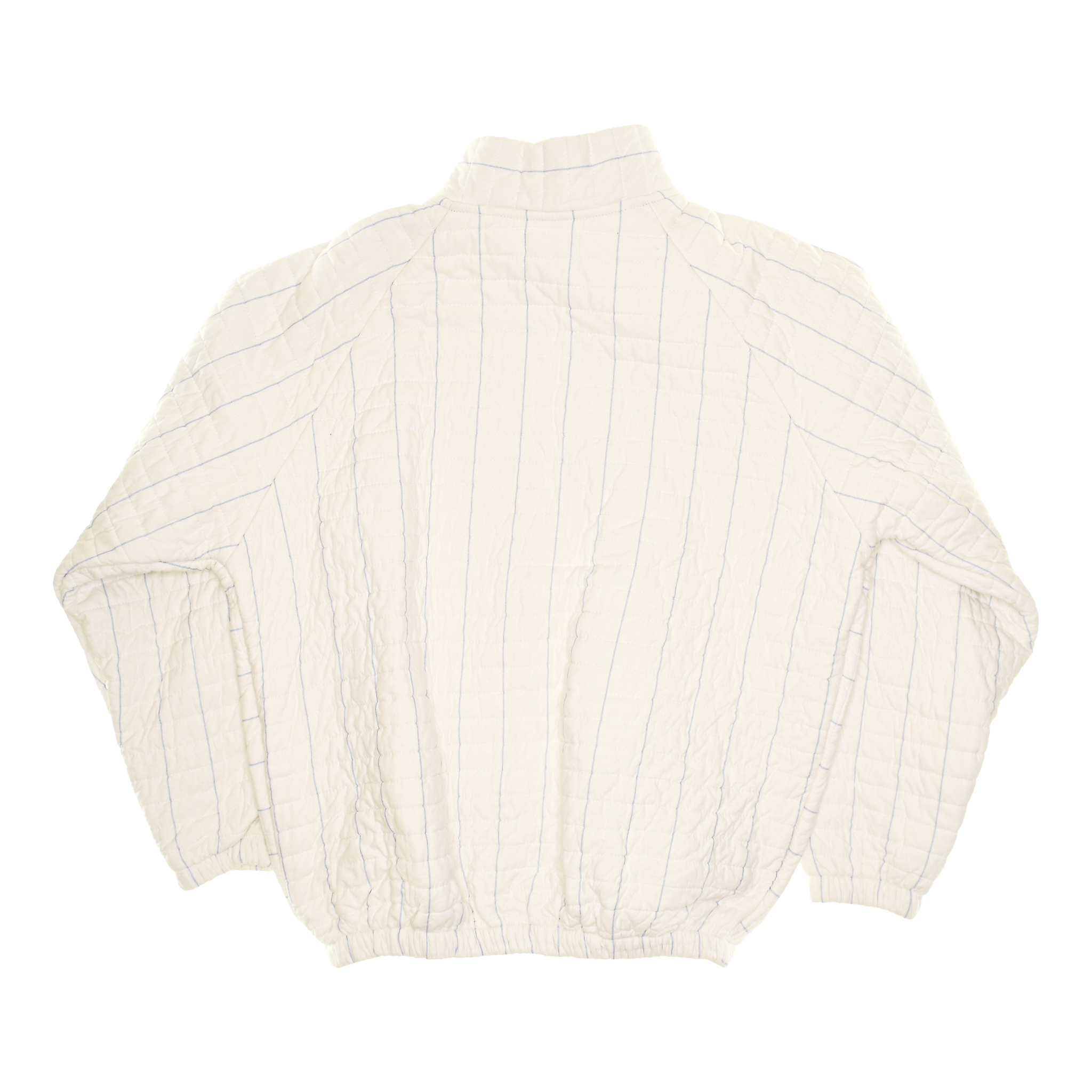 White & Gray Minimalist Classic Quilt Bomber