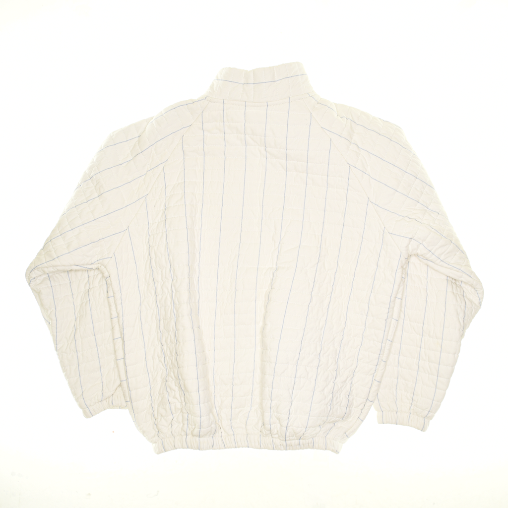 White & Gray Minimalist Classic Quilt Bomber