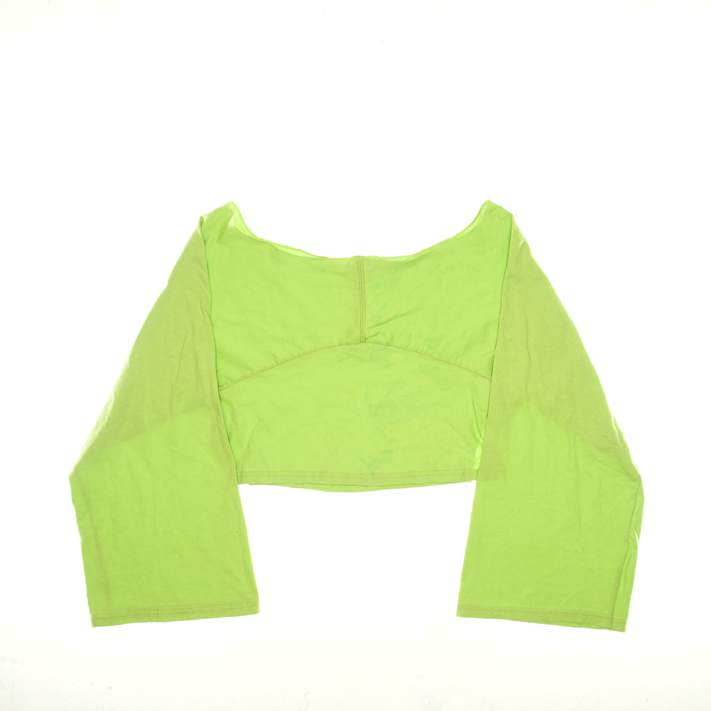 Lime Green Reversible Crop Top