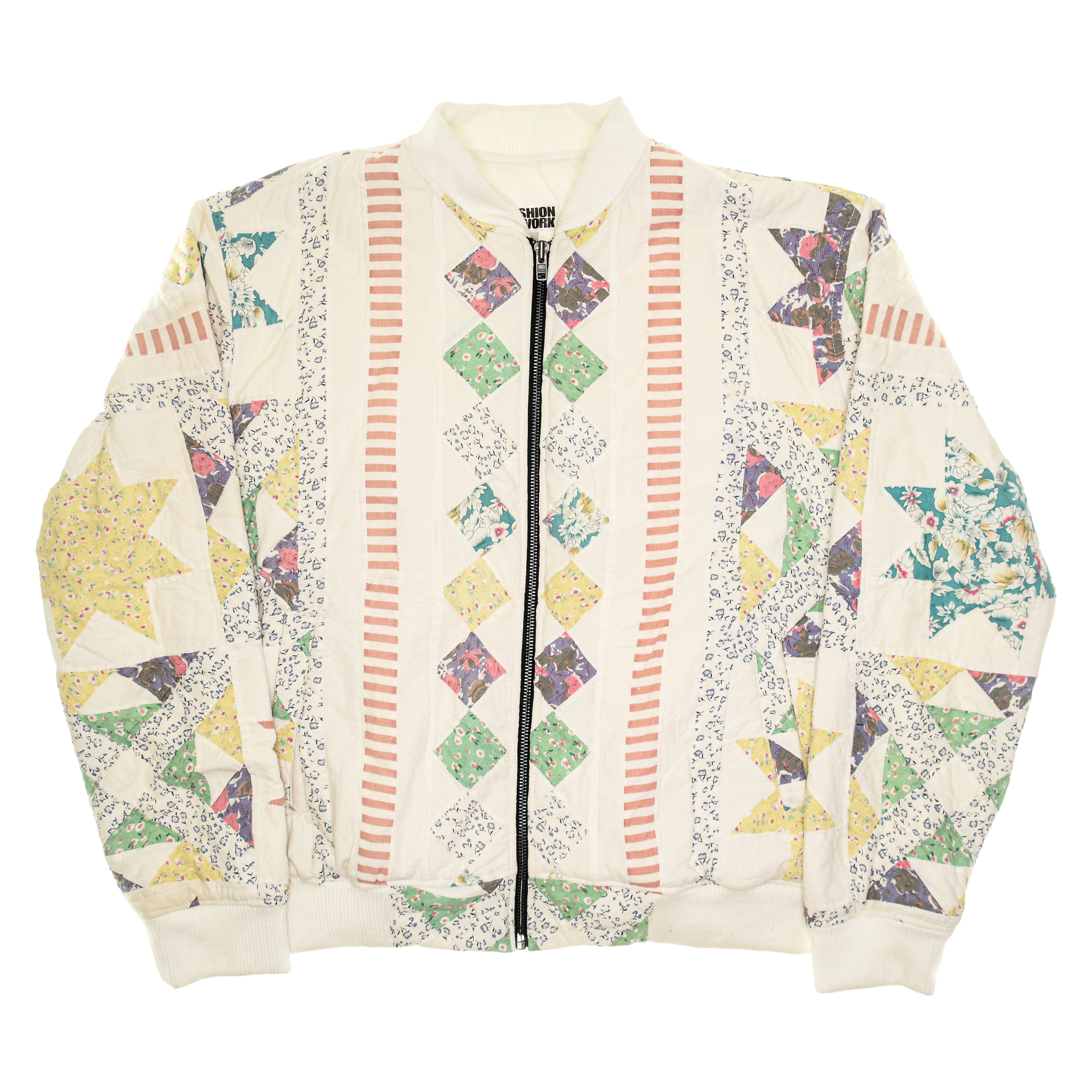 Pastels Diamond Patchwork Classic Quilt Bomber