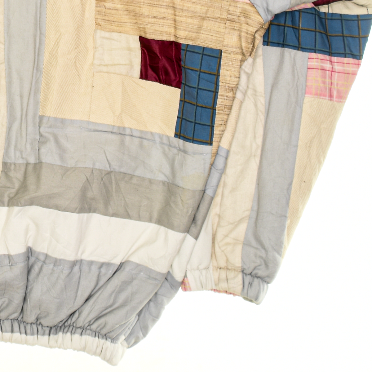 Mixed Material Silky Classic Quilt Bomber