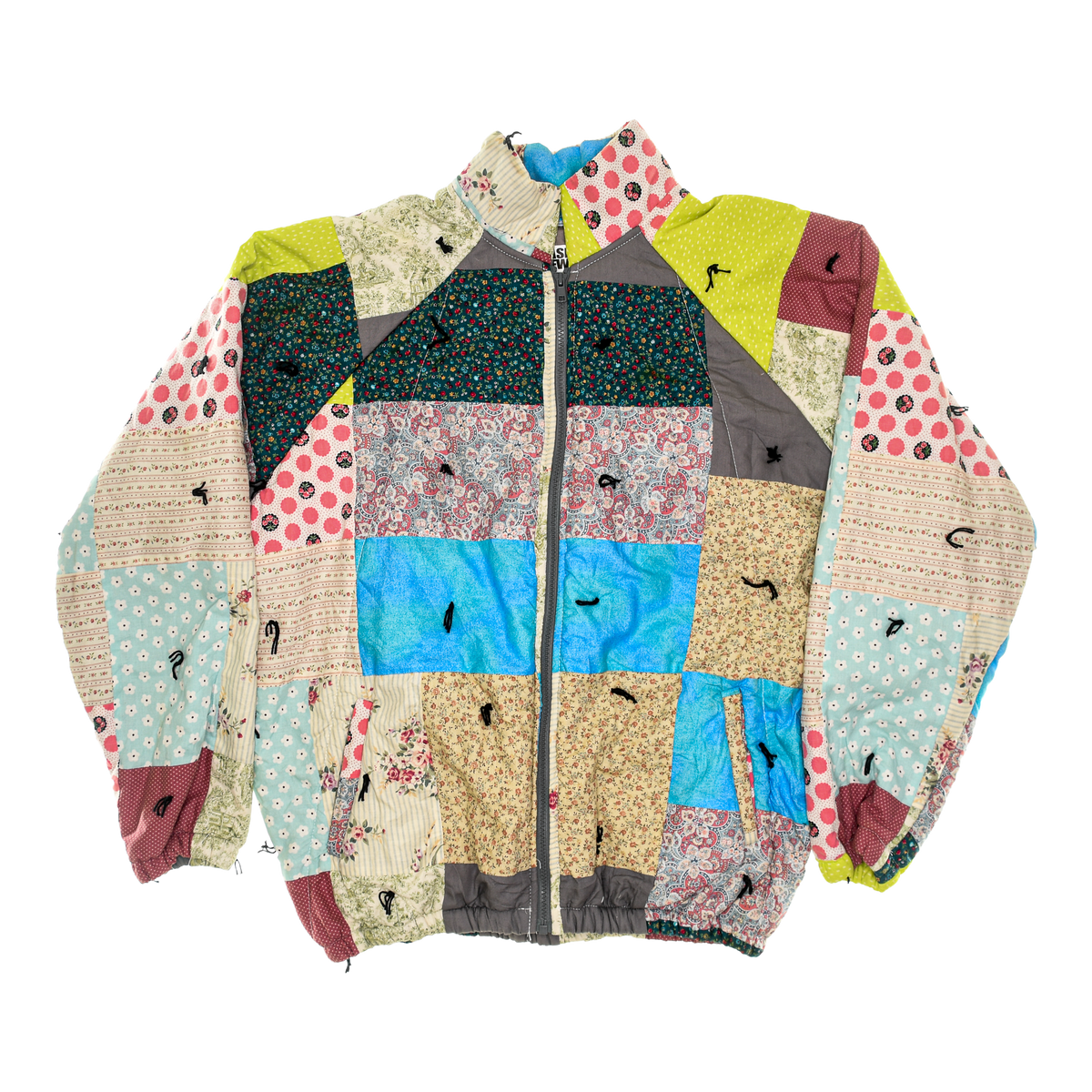 Vibrant Patchwork Classic Quilt Bomber