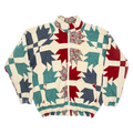 Red, Teal, & Blue Maple Leaf Classic Quilt Bomber