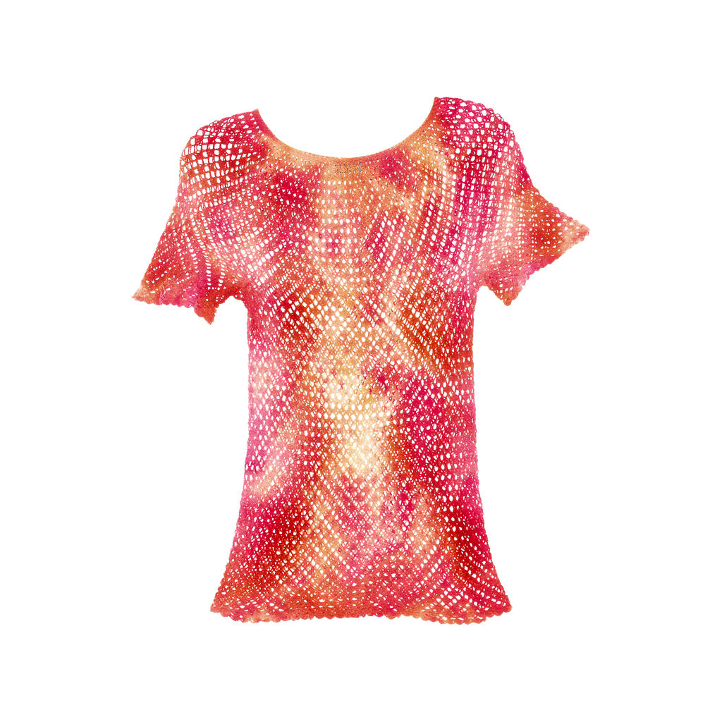 Ice Dye Crochet Blouse