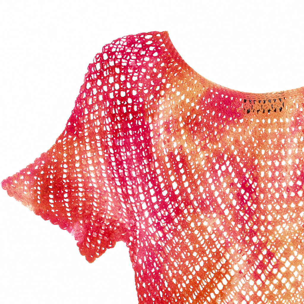 Ice Dye Crochet Blouse