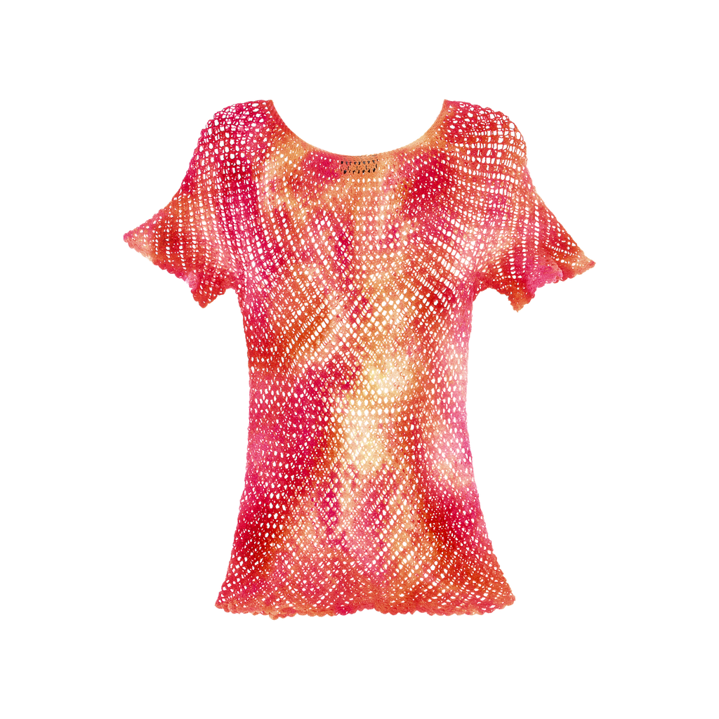 Ice Dye Crochet Blouse