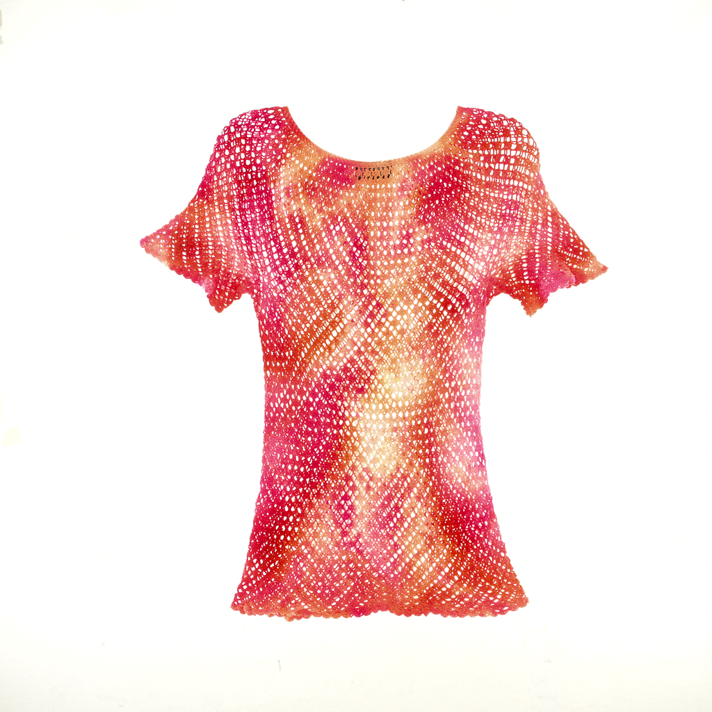 Ice Dye Crochet Blouse