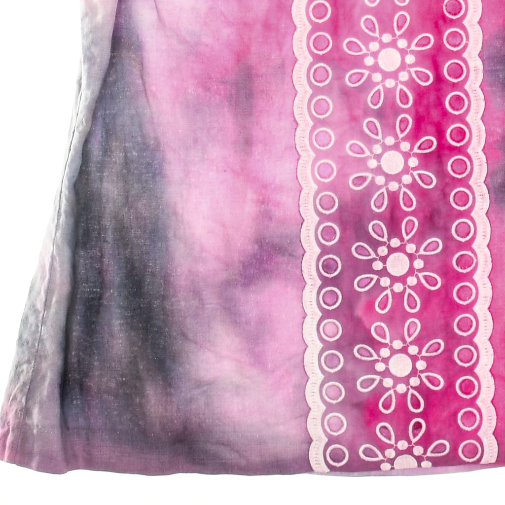Ice Dye Daisy Linen Tank Top