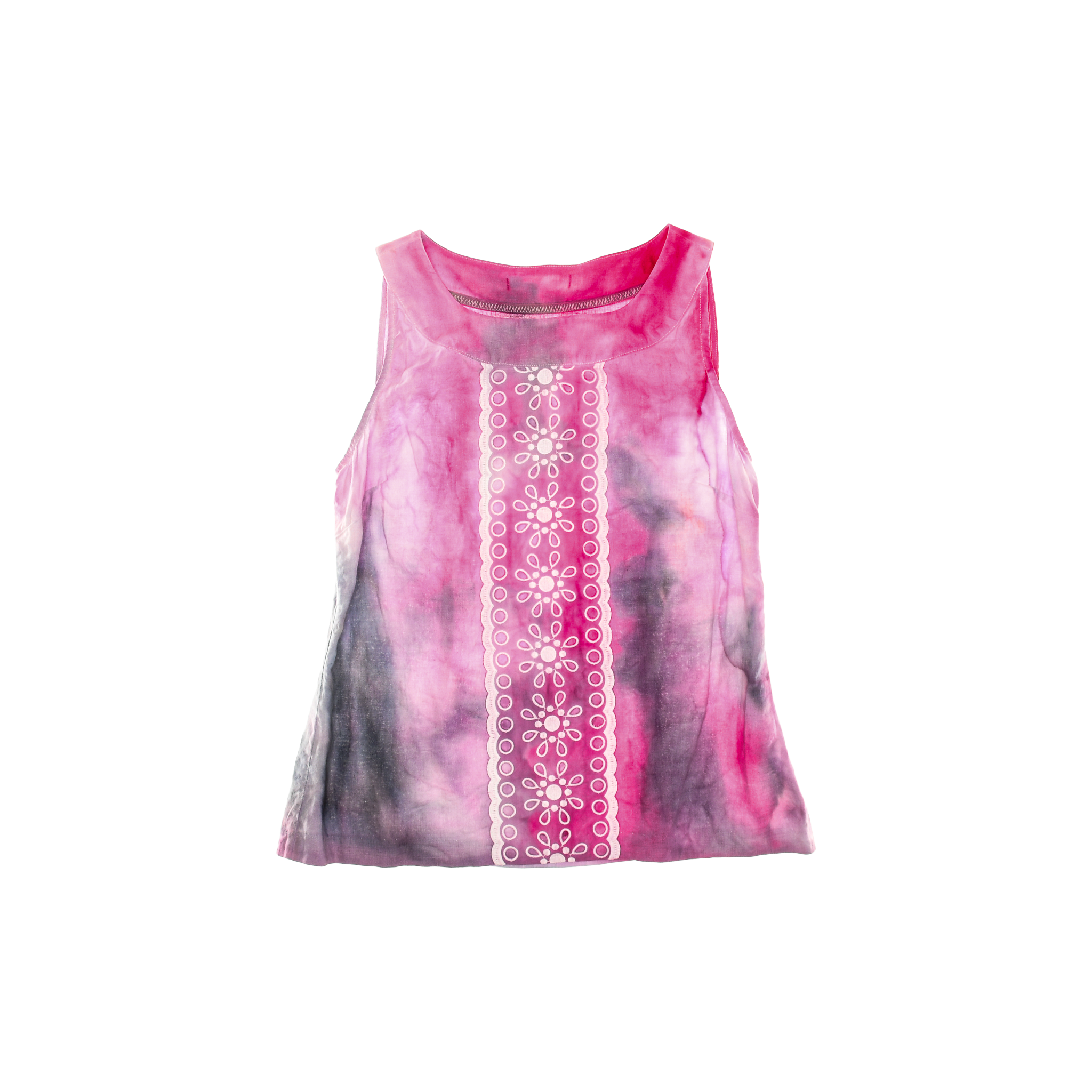 Ice Dye Daisy Linen Tank Top