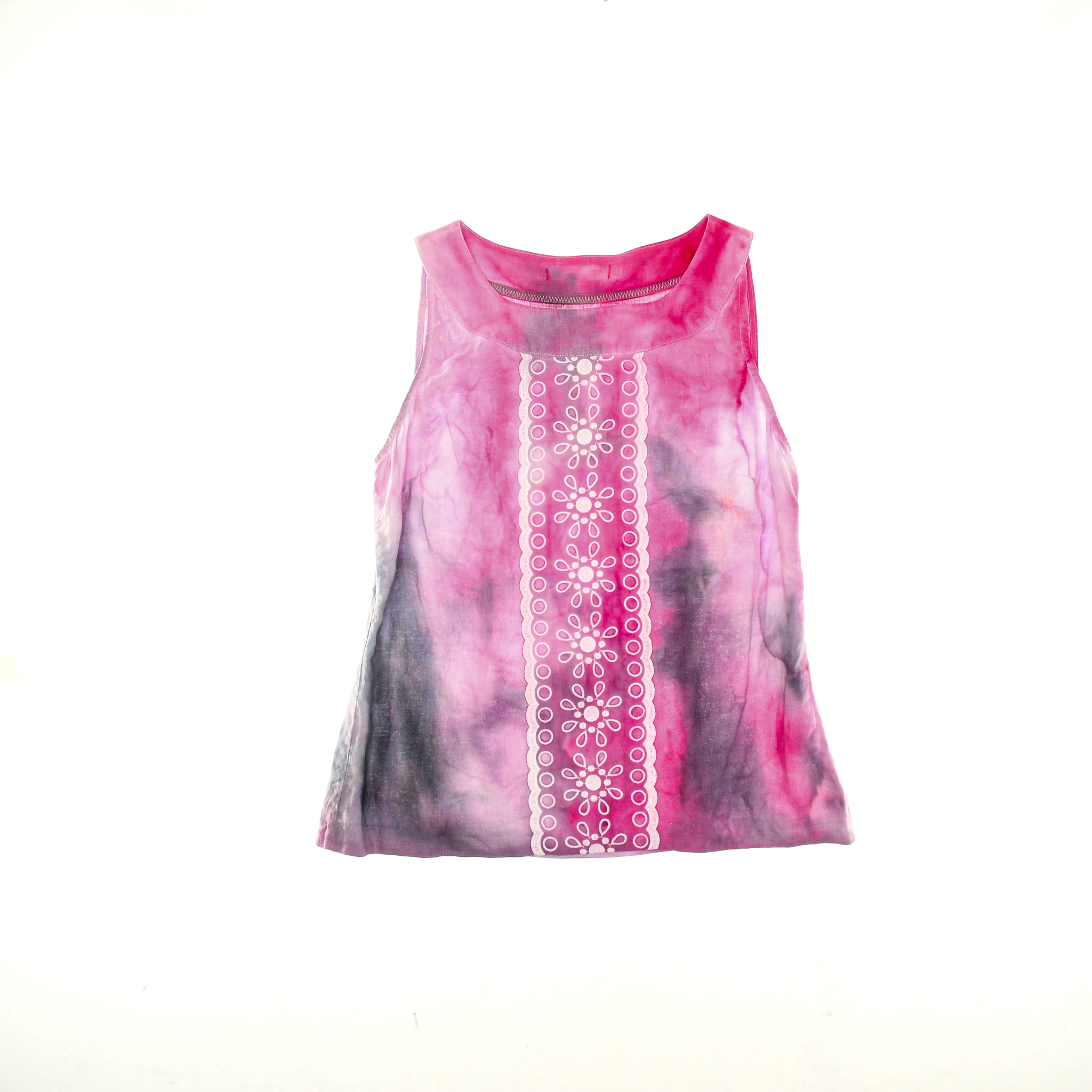 Ice Dye Daisy Linen Tank Top