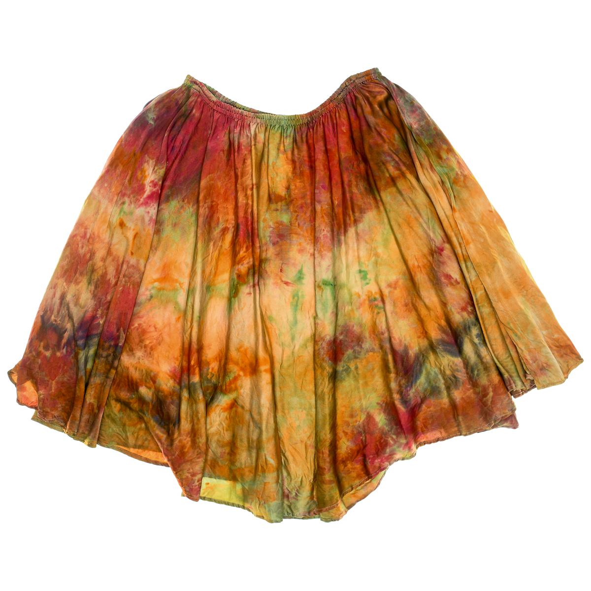 Ice Dye Silk Skirt