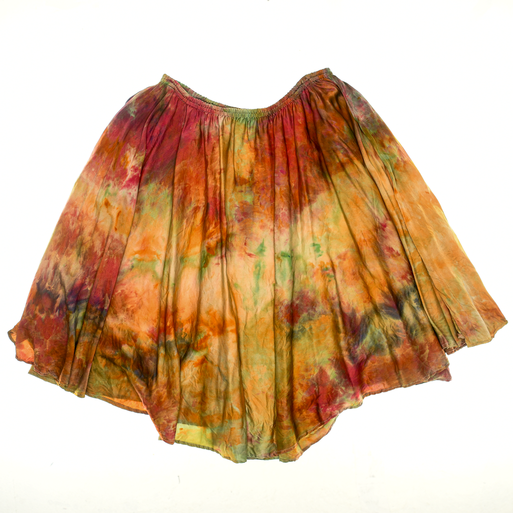 Ice Dye Silk Skirt