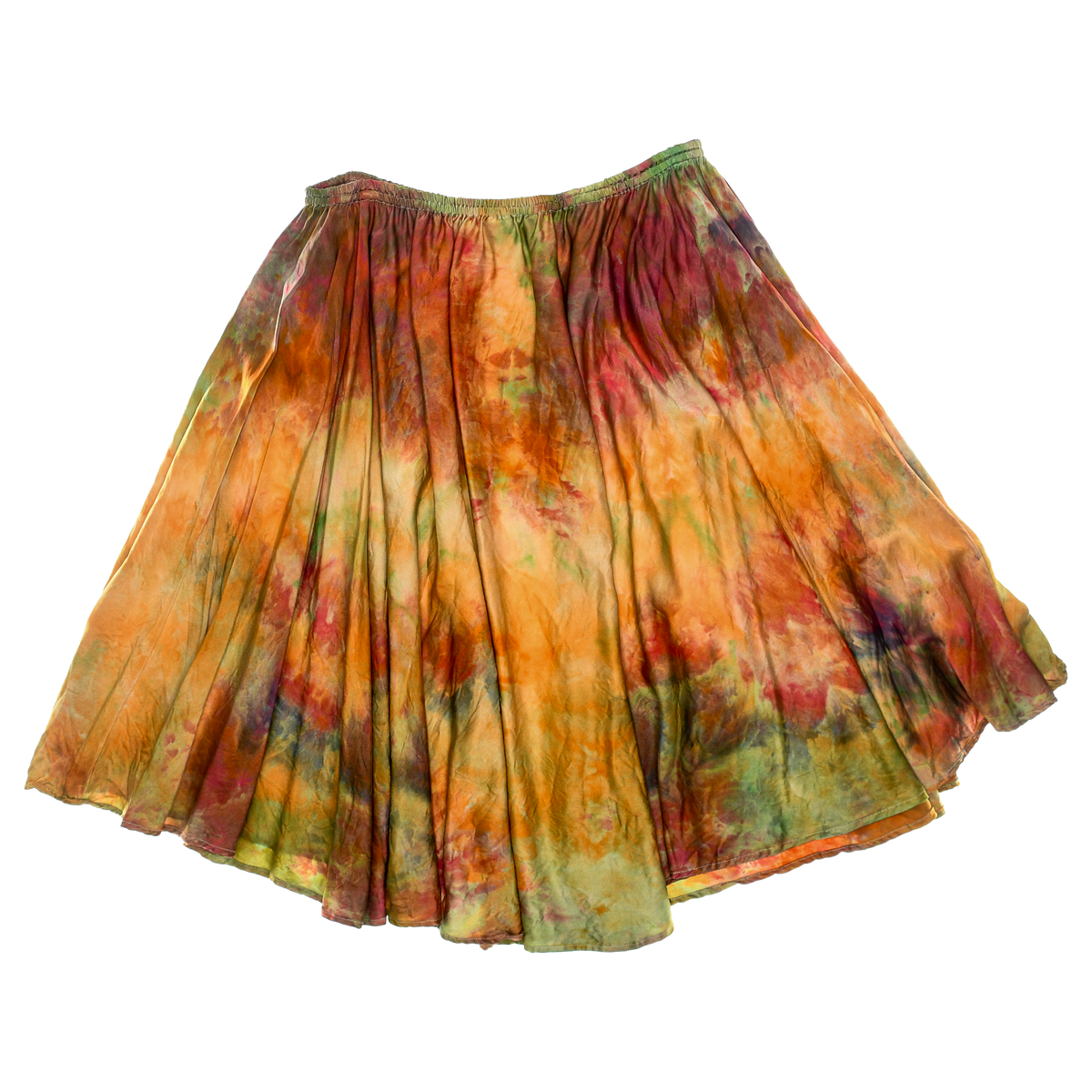 Ice Dye Silk Skirt