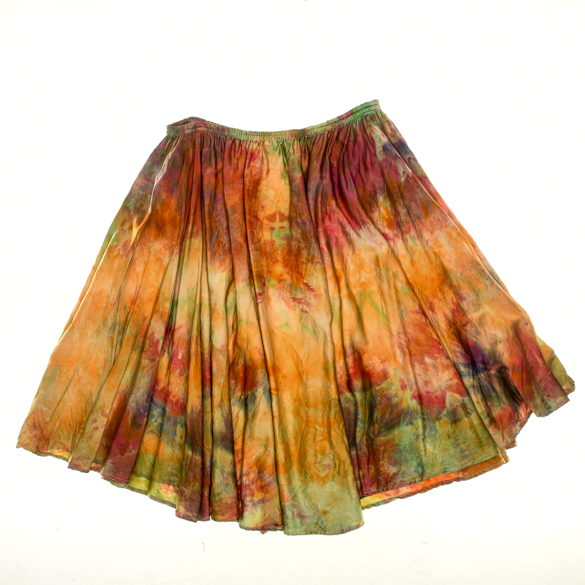 Ice Dye Silk Skirt
