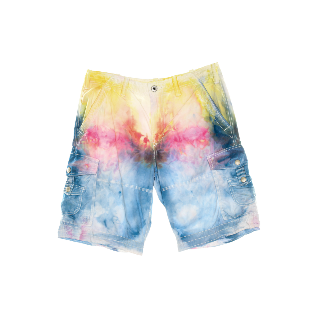 Ice Dye Cargo Shorts