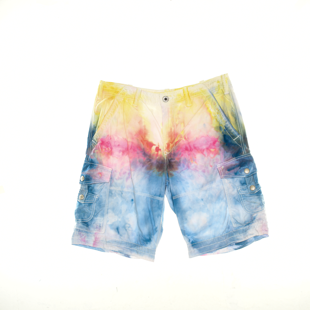 Ice Dye Cargo Shorts